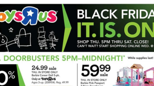 Toys R Us Black Friday 2017 ad flyer