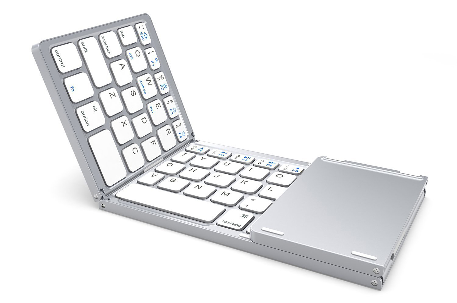 This $26 foldable Bluetooth keyboard and touchpad is so compact it’ll