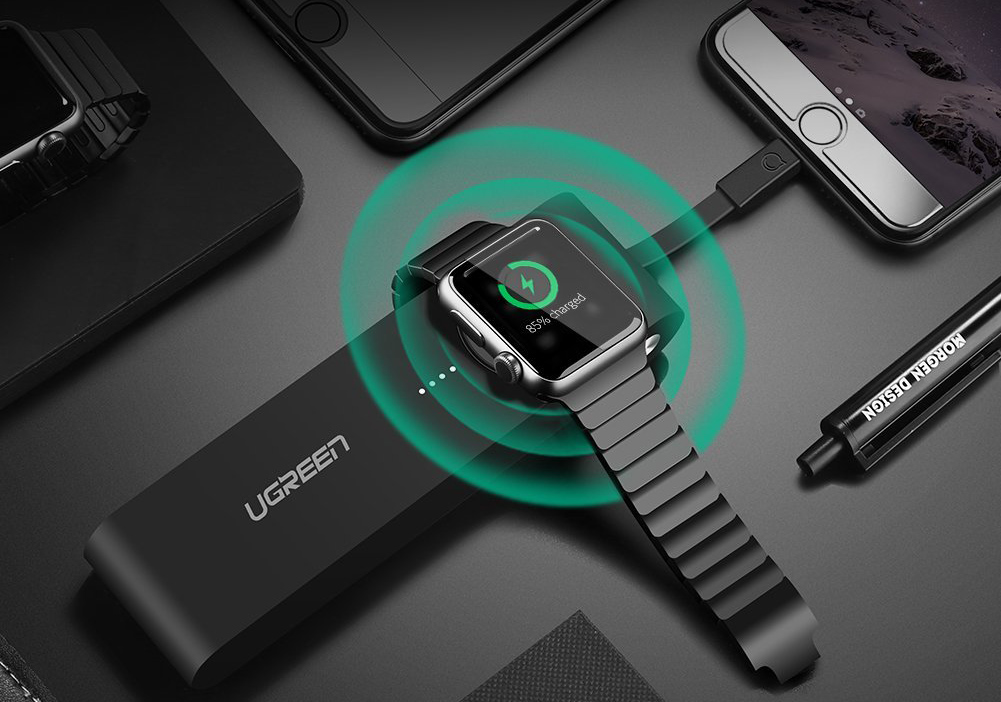 Заряд часов. Ugreen Apple watch. Ugreen USB для Apple watch. Power Bank для Эппл вотч. Nillkin Power Charger for Apple watch.