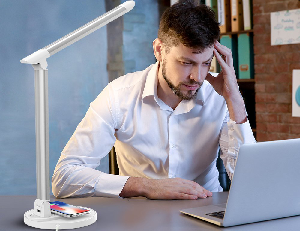 taotronics led desk lamp with qi wireless fast charger