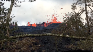 volcano drone video