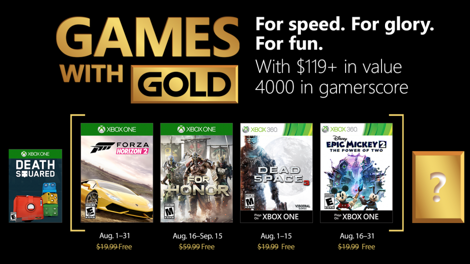 Every Xbox One and Xbox 360 game you can download for free in August