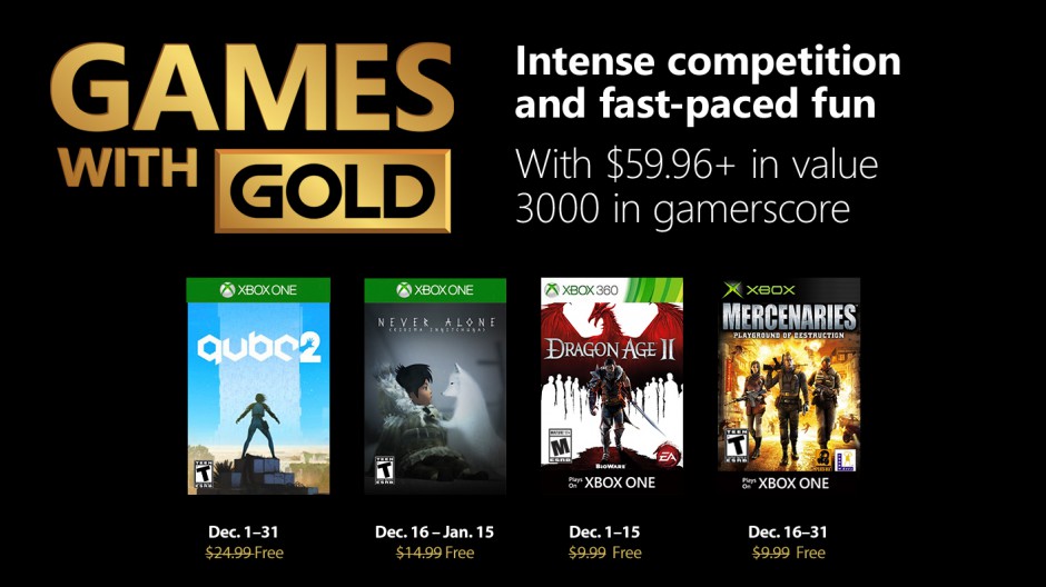 Games with gold clearance december 2018