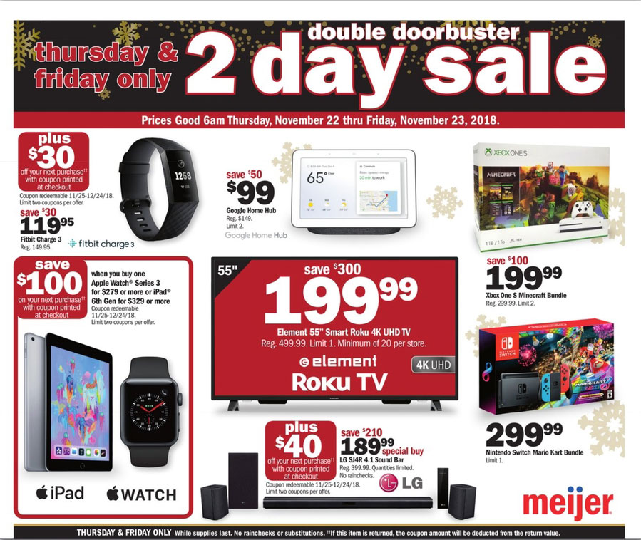 Meijer’s Black Friday ad is official Cheap iPads, Apple Watch 3, Xbox
