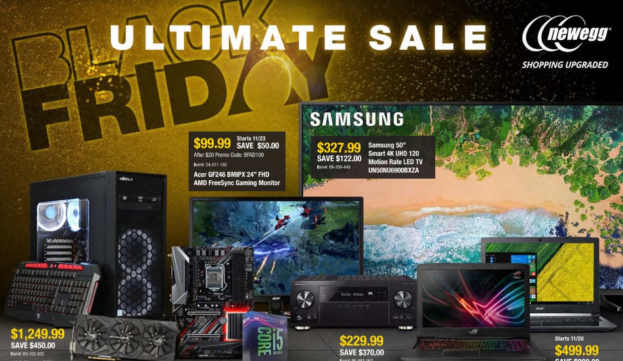 Newegg’s Black Friday ad has arrived Laptops, keyboards, mice, and