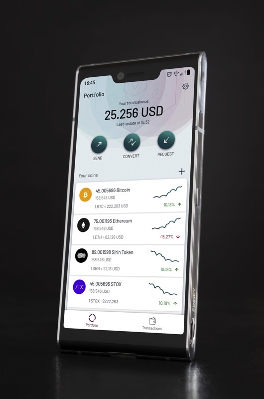 暗号通貨特化スマホ サブ用 Sirin Labs FINNEY U1 クリスマスツリー