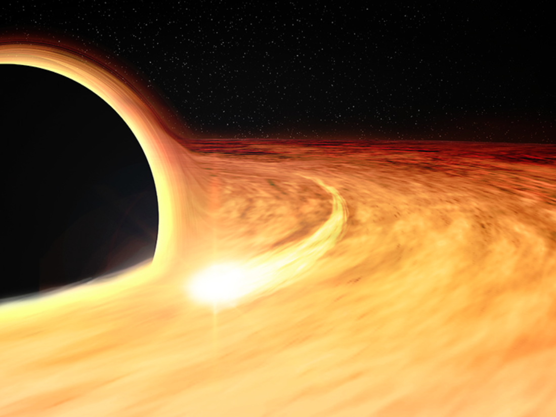 blackhole swallows blackhole