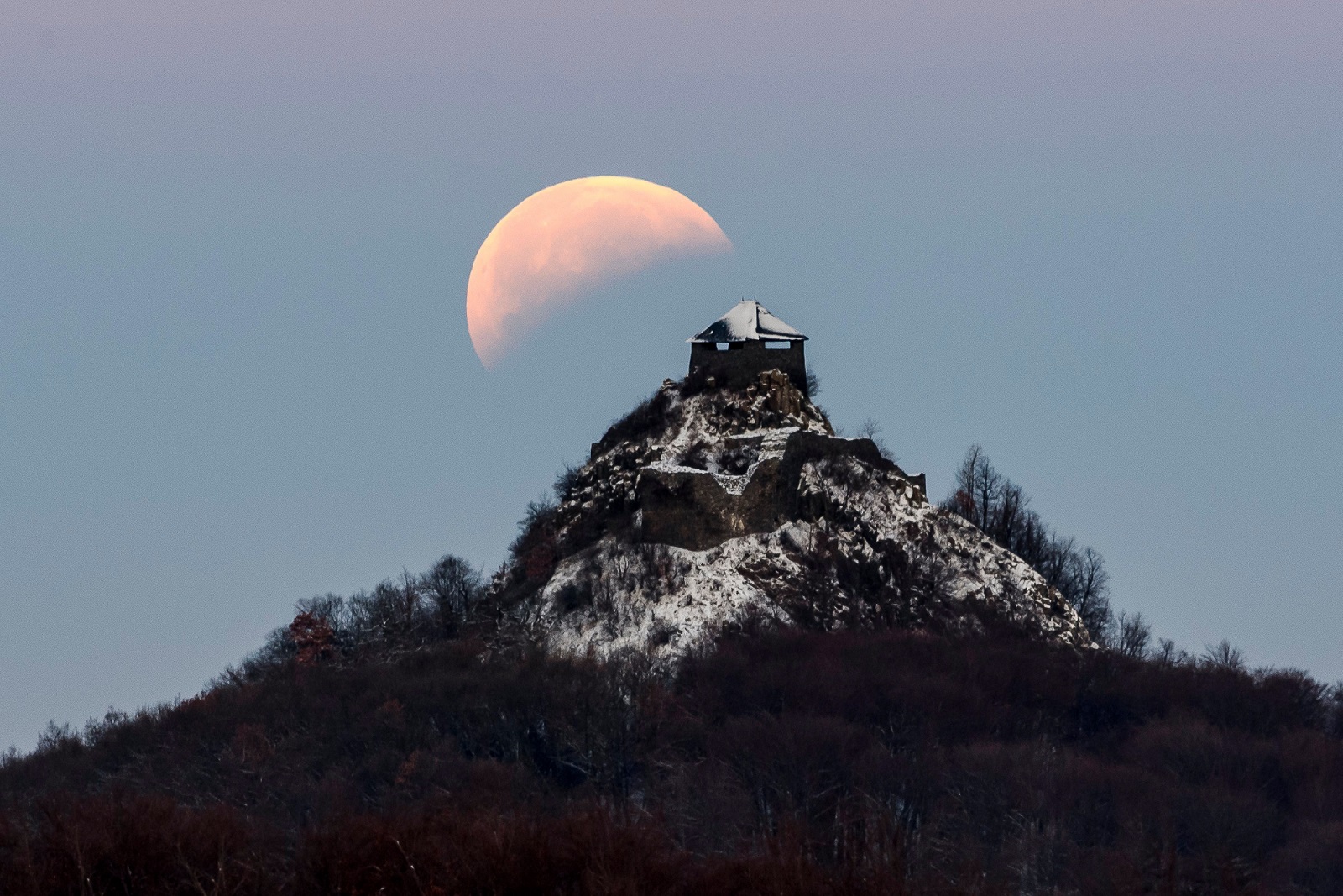 Лунное затмение фото с земли