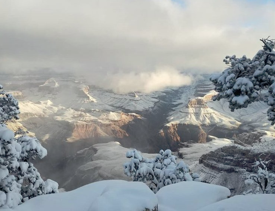 Rare desert snowfall creates a surreal winter wonderland in Arizona