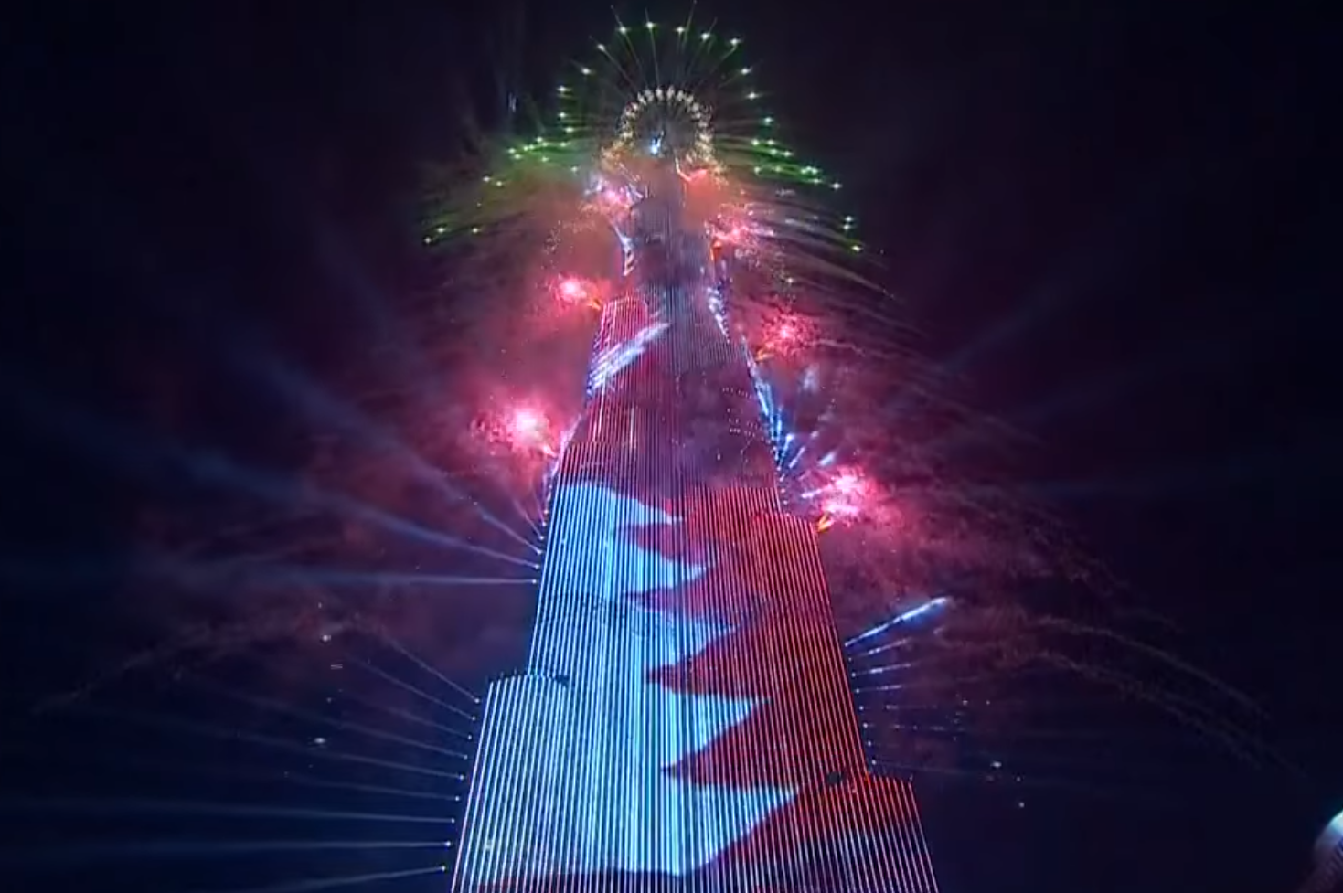 Watch Dubai's record-breaking New Year's display