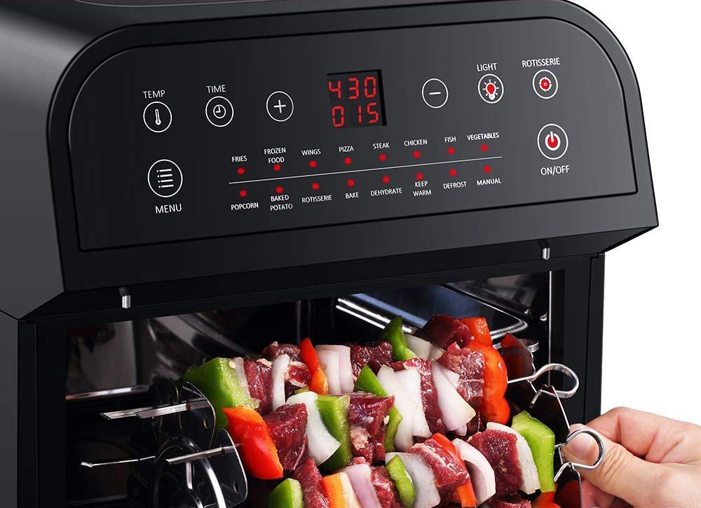 This supersized air fryer oven also has a builtin rotisserie
