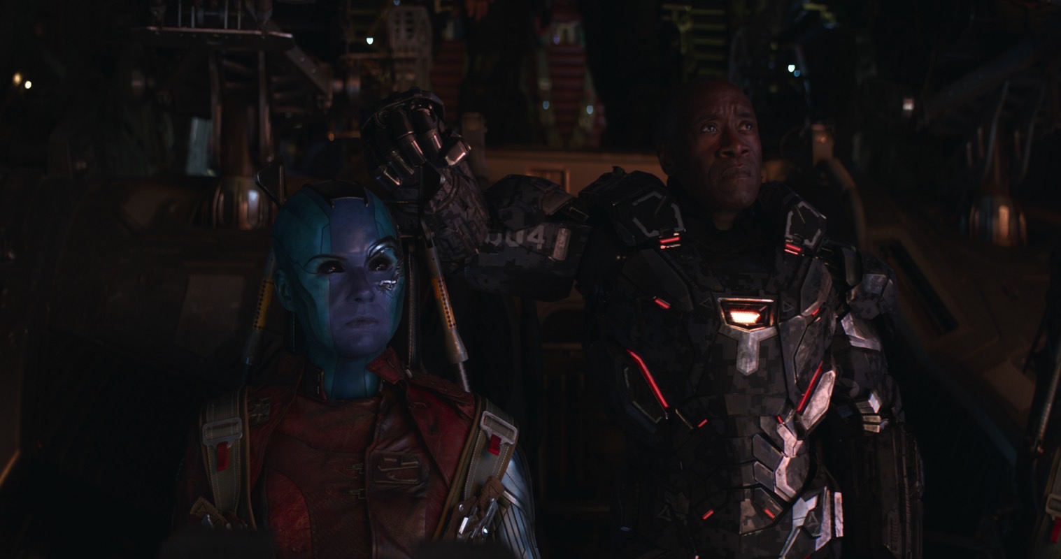 Nebula and War Machine in Avengers: Endgame