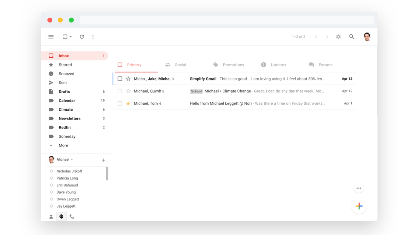 Simplify Gmail