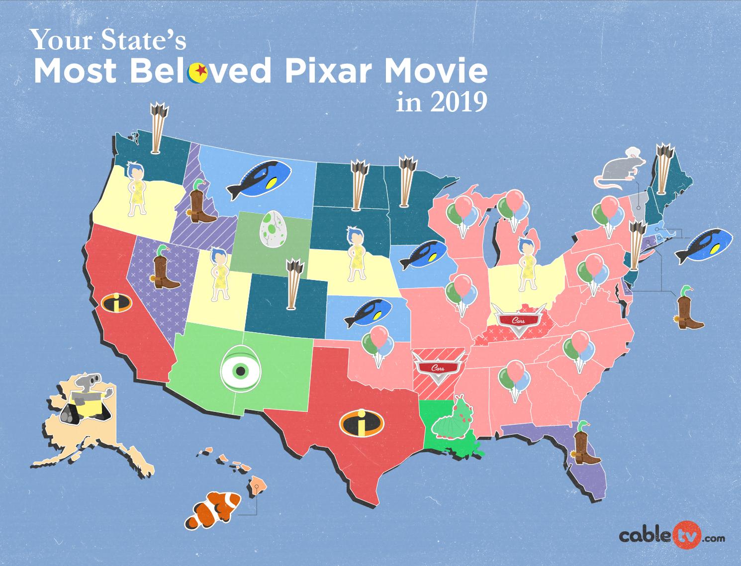 This Map Reveals The Most Popular Pixar Movie In Every State – Bgr