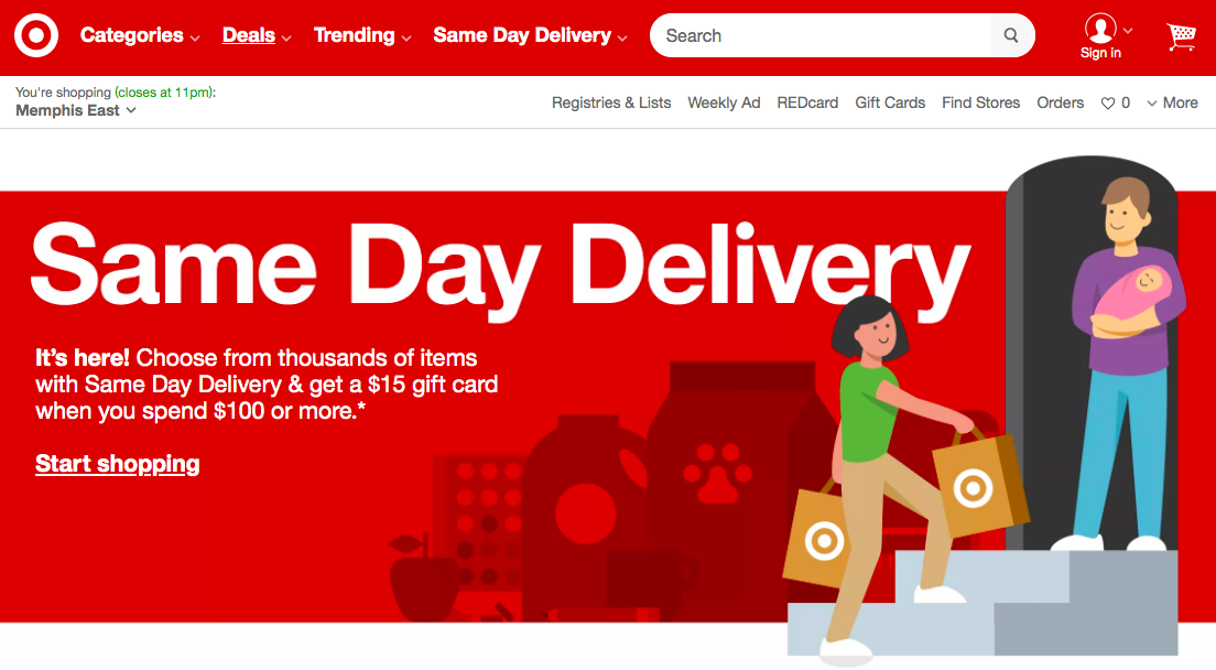 Same Day Delivery : Target