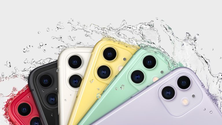 iPhone 11 color options.