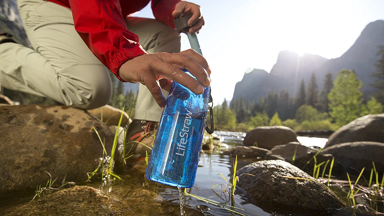 Lifestraw in the creek