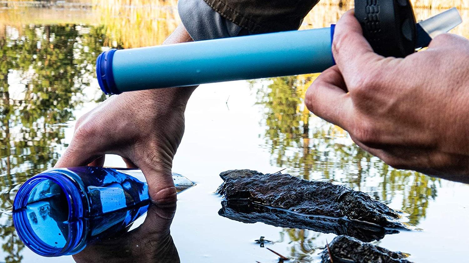 Using it by a lake