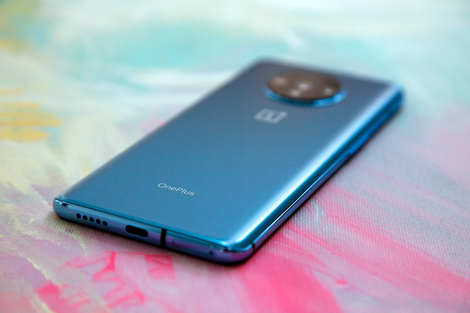 OnePlus 7T Glacier Blue 128 GB T-Mobile good Smartphone