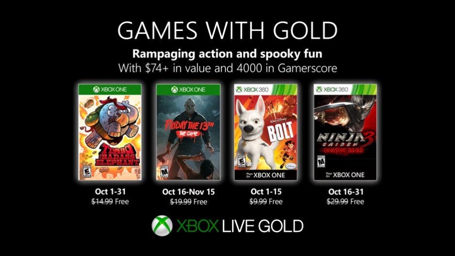 october xbox gold games 2020