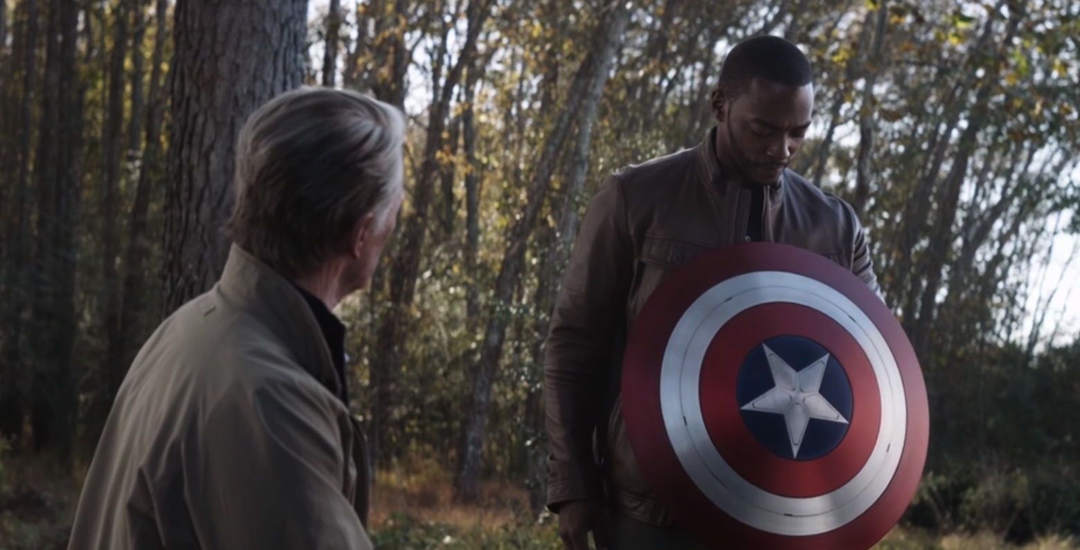 Old Steve Rogers and Sam Wilson in Avengers: Endgame.