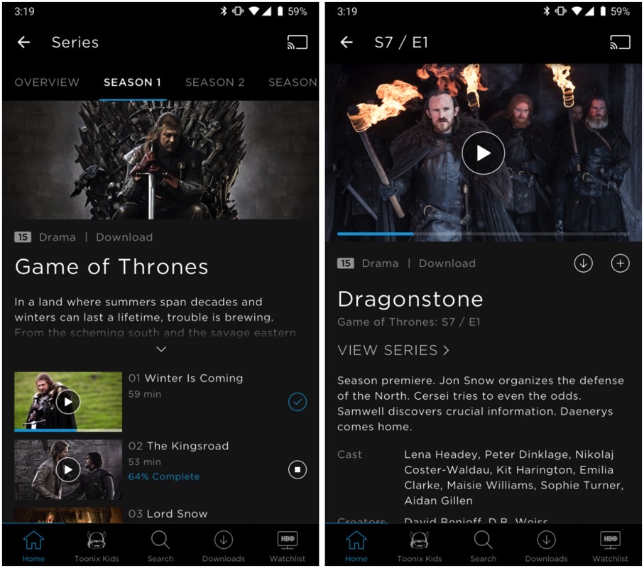download HBO shows for offline viewing 