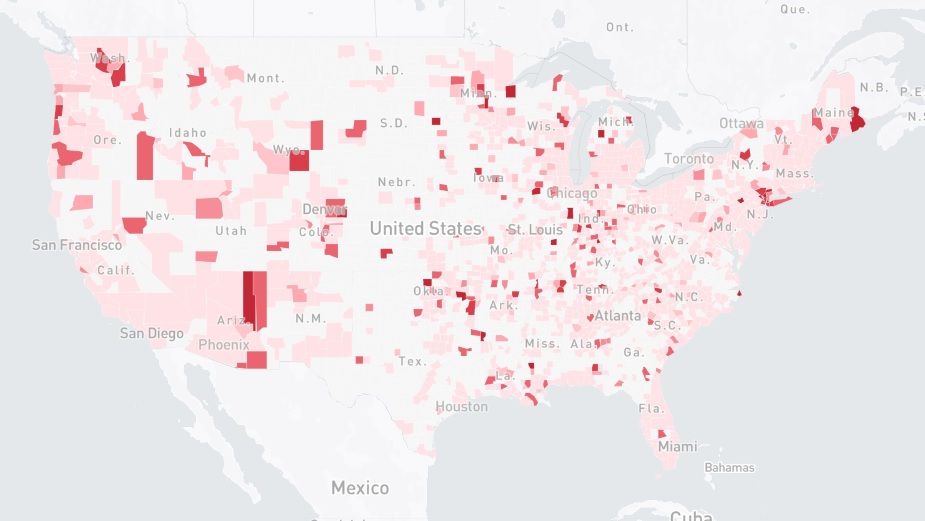 Facebook shares US county heat maps tracking coronavirus ...