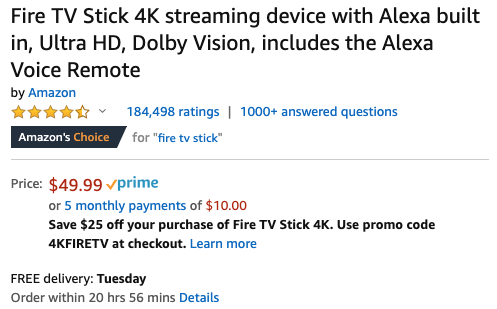 Fire Tv Stick 4k Is Just 25 If You Know About This Secret Amazon Coupon Bgr