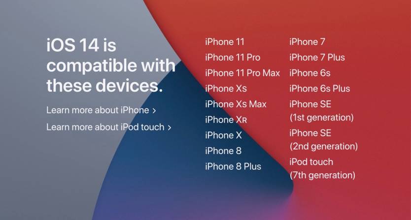 iOS 14 Compatibility List