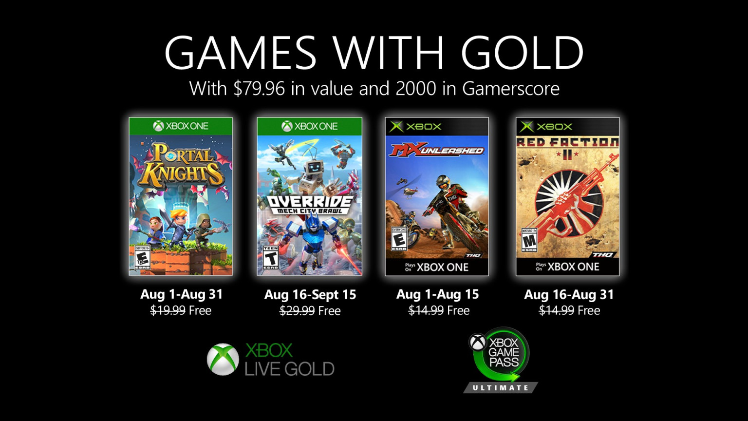 No more Xbox 360 games in Xbox Games with Gold this October