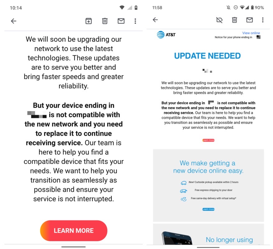 AT&T just scared its customers with a message telling them their phones