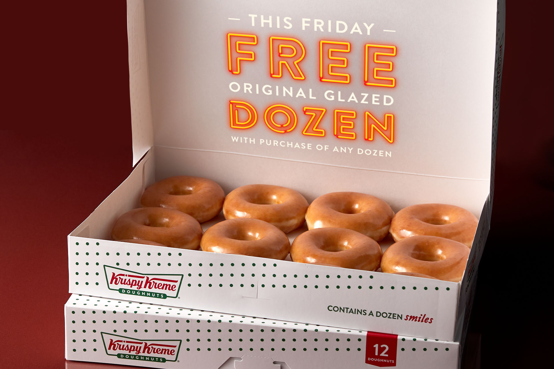 How to get a dozen free donuts from Krispy Kreme on Friday