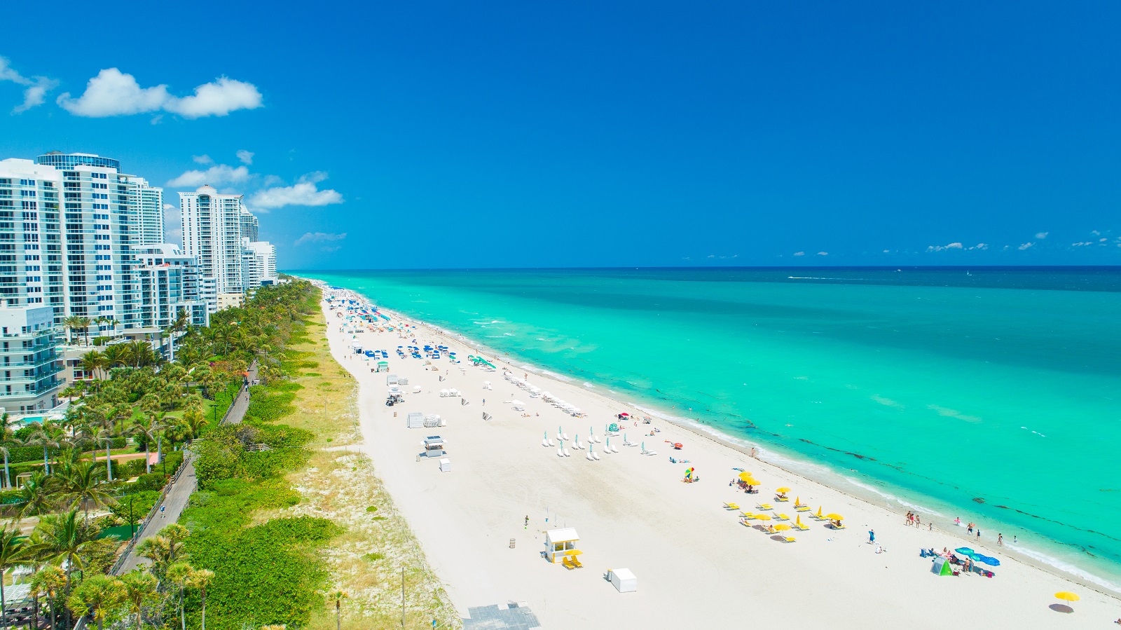 Aerial view of South Beach, Miami Beach, Florida. USA