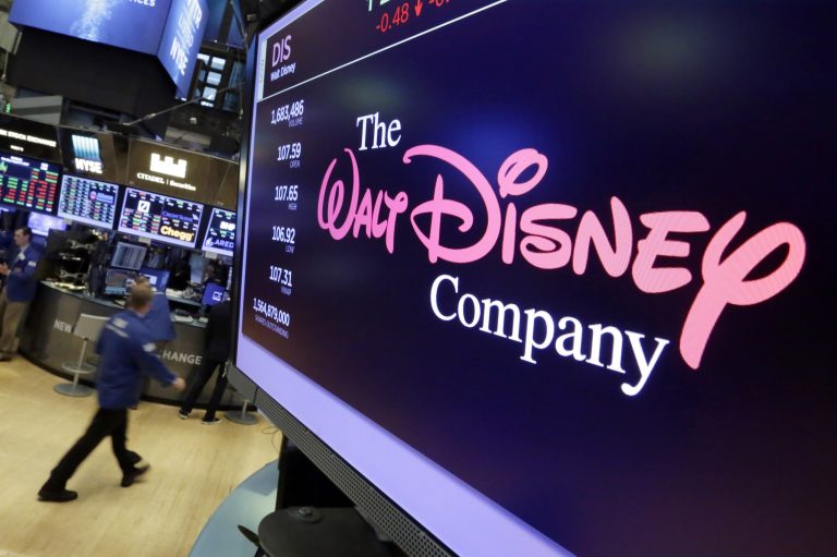 Walt Disney Company logo on a television screen