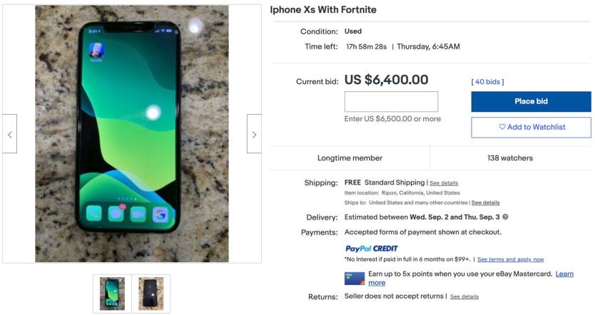 Fortnite iPhone Sale