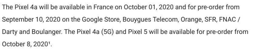 Pixel 5 Launch Date