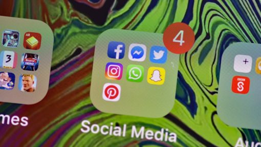 Social media folder on iOS
