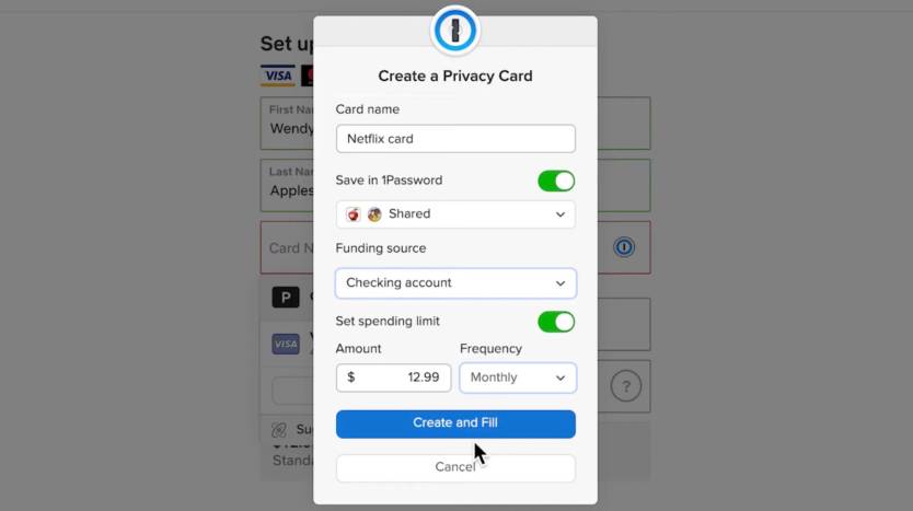 1password Now Lets You Create Virtual Credit Cards