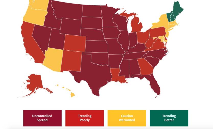 Coronavirus map