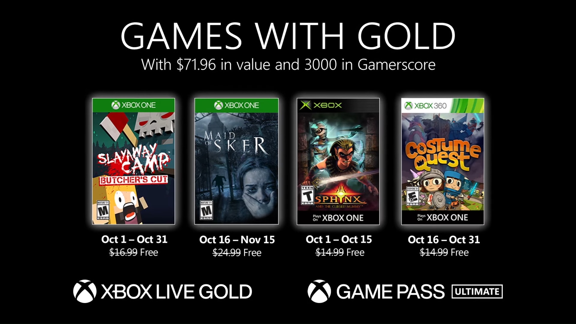 Every Free Xbox One And Xbox 360 Game You Can Get In October Bgr
