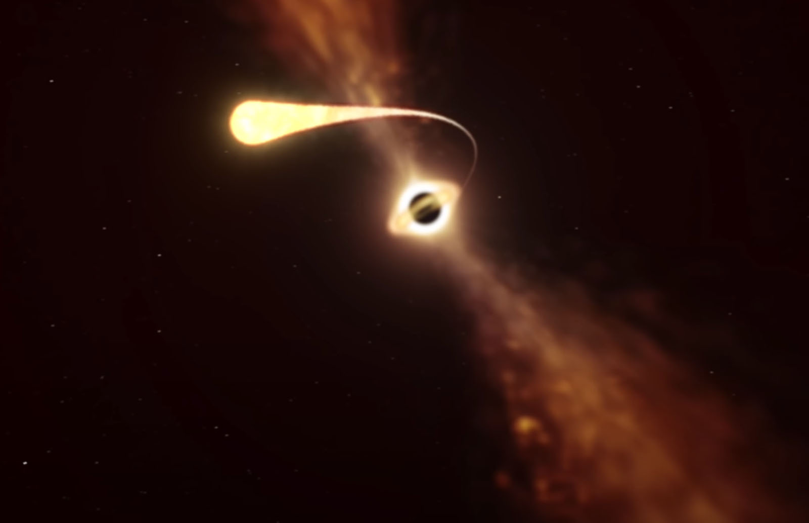 getting sucked into a black hole