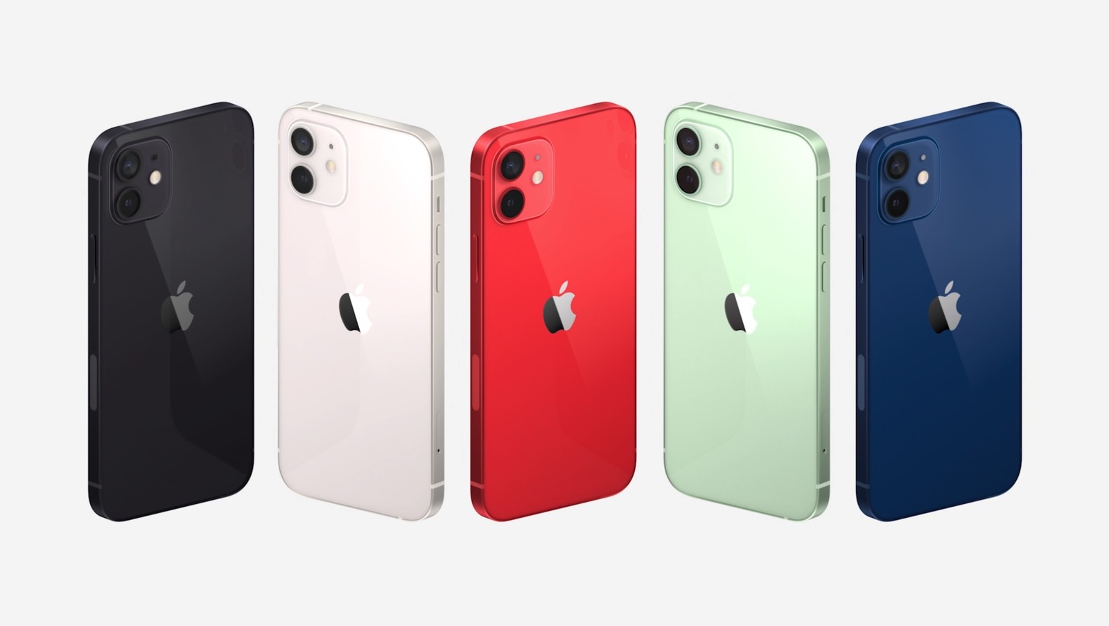 Apple's iPhone 12 in five different colors