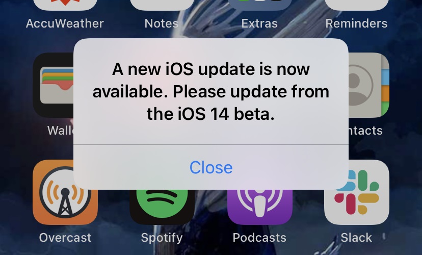 Remove Notification: New iOS Update is Now Available