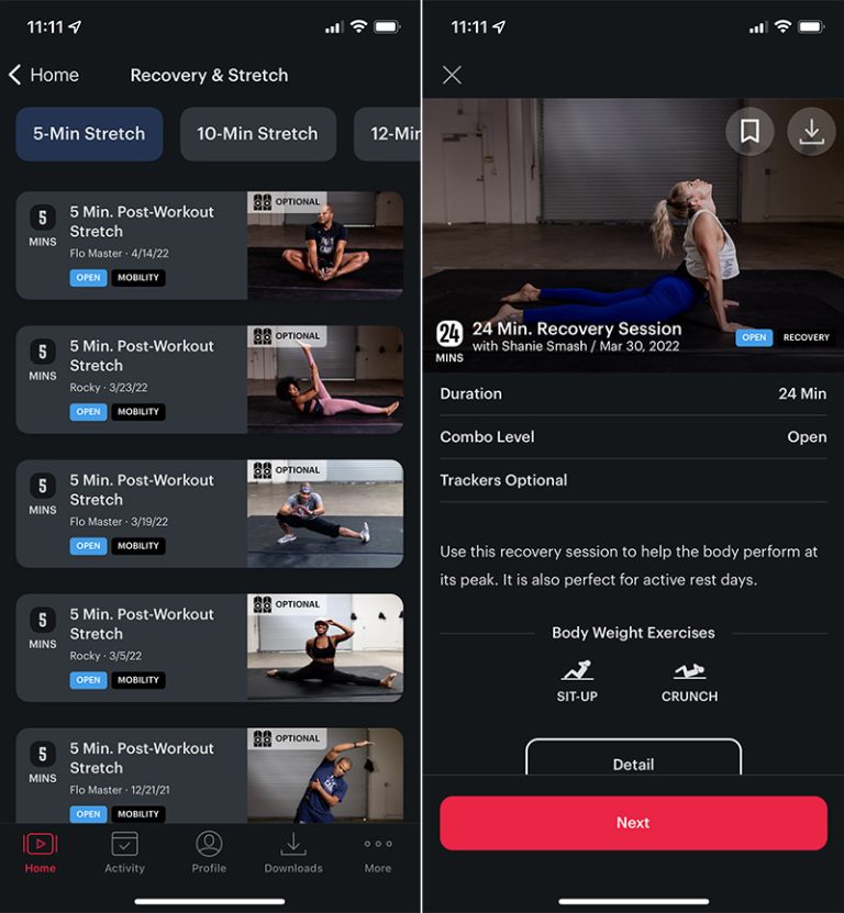 FightCamp App: Stretch and Recovery