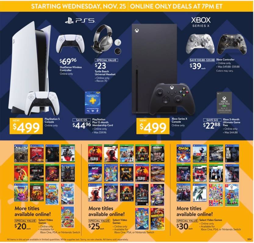 Walmart's Black Friday 2020 deals start now: Best discount items include 4K  TVs, PS5 and video game bundles, bikes, toys, more 