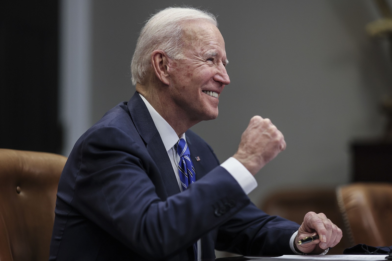 President Biden participates in a virtual call to congratulate the NASA JPL Perseverance team on the successful Mars landing