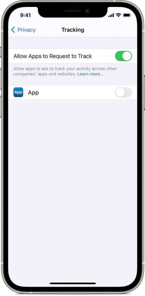 iOS 14.5 Tracking Settings