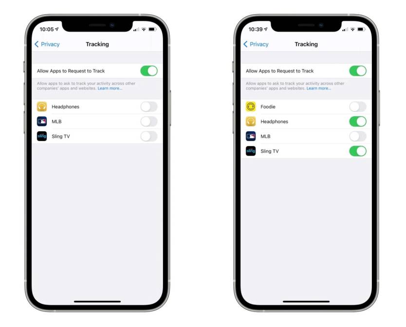 iOS 14.5 Tracking Settings