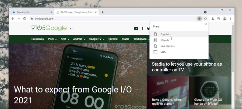 Chrome for Android tests new share menu - 9to5Google