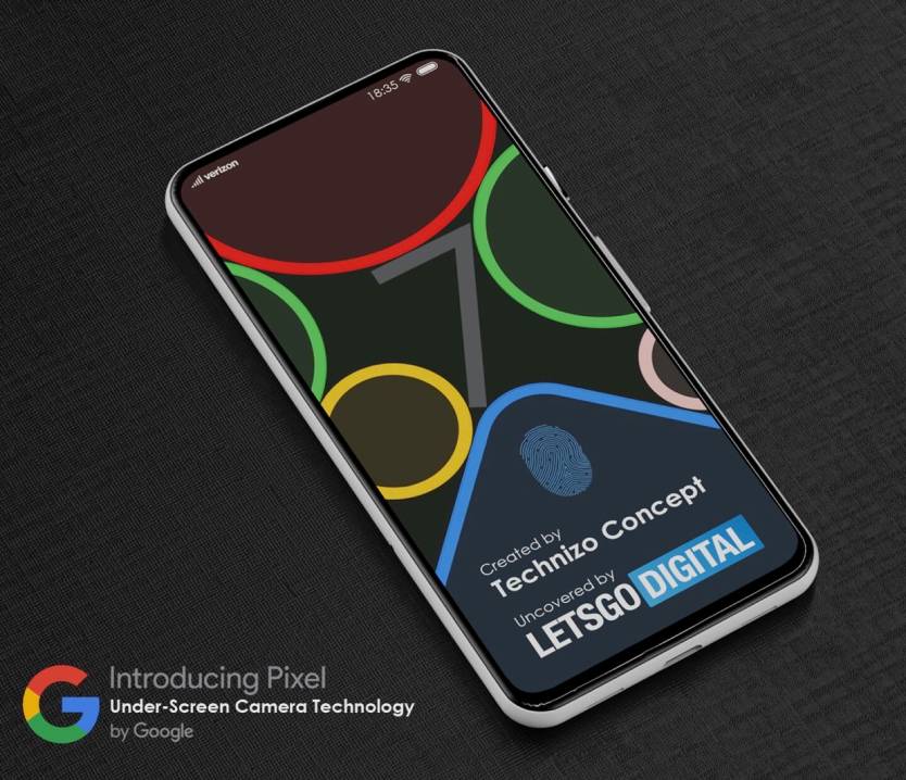 Google Pixel Under-Display Camera Concept